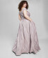 Фото #2 товара Juniors' Off-The-Shoulder Glitter Gown, Created for Macy's