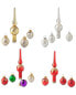 Kurt Adler 15Pc Glass Mini Deco Christmas Ornaments (4 Assorted Colors) - фото #1