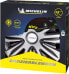 Michelin Alice Hub Caps 33 cm / 13 Inch Universal Wheel Trim Set of 4 for Cars ABS Plastic Black / Silver, Silver / Black