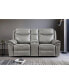 Фото #6 товара White Label Calico 80" Double Glider Reclining Love Seat with Center Console, Power Outlets, Hidden Drawer and USB Ports