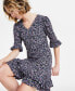 Фото #4 товара Платье CeCe с рюшами и принтом цветов 3/4-Рукав