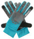 Фото #2 товара Gardena 11502-20 - Gardening gloves - Black - Blue - Grey - L - SML - Cotton - Elastane - Nylon - Polyester - Polyurethane - 65% polyester - 15% nylon - 12% cotton - 6% polyurethane - 2% elastane