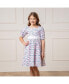 ფოტო #3 პროდუქტის Girls' Short Sleeve Puff Sleeve Party Dress, Toddler