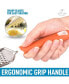 Professional Stainless Steel Flat Handheld Cheese Grater (Orange)