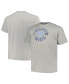 Men's Heather Gray North Carolina Tar Heels Big and Tall Circle Logo T-shirt