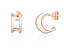 Charming bronze hoop earrings with zircons SVLE1623X61RO00