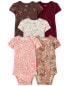 Фото #2 товара Baby 5-Pack Short-Sleeve Bodysuits 9M