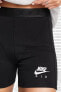 Фото #1 товара Air Ribbed Legging Shorts In Black Pamuk Polyester Biker Tayt Şort