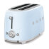 Фото #5 товара SMEG Four Slice Toaster Pastel Blue TSF02PBEU - 4 slice(s) - Blue - Steel - Buttons - Level - Rotary - China - 1500 W