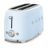 SMEG Four Slice Toaster Pastel Blue TSF02PBEU - 4 slice(s) - Blue - Steel - Buttons - Level - Rotary - China - 1500 W