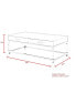 Casandra 2-Drawer High Gloss Coffee Table with Acrylic Legs and Metal Base