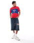 Champion Rochester collegiate colourblock t-shirt in navy and red