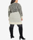 Фото #4 товара Plus Size Lena Leopard Open Front Cardigan Sweater