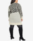 Plus Size Lena Leopard Open Front Cardigan Sweater