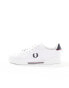 Фото #2 товара Fred Perry leather logo trainers in white & navy