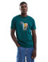 PS Paul Smith t-shirt with zebra print logo in teal