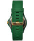 ფოტო #5 პროდუქტის Unisex Trojan Green Silicone Strap Watch 44mm