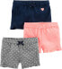 Фото #1 товара Simple Joys by Carter's Baby Girls' Shorts (Pack of 3)