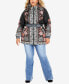 ფოტო #5 პროდუქტის Plus Size Flora Long Sleeve Puffer Jacket