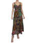 Фото #1 товара Petite Printed Sweetheart-Neck Tiered Maxi Dress