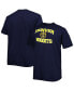 Фото #1 товара Men's Navy Denver Nuggets Big and Tall Heart and Soul T-shirt