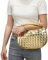 Фото #4 товара Tiffany & Fred Paris Woven Leather Top Handle Clutch Women's Gold