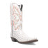 Dingo Outlaw Embroidered Ostrich Print Snip Toe Cowboy Mens White Casual Boots 9 - фото #2