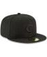 Фото #3 товара Men's Black Chicago Cubs Primary Logo Basic 59FIFTY Fitted Hat