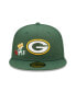 Фото #3 товара Men's Green Green Bay Packers Crown 4x Super Bowl Champions 59FIFTY Fitted Hat