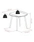 Фото #10 товара Moreno 28.94" Wood Round Drop Leaf Dining Table