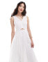 Closet London cut-out midaxi dress in ivory Бежевый, DE 34 - фото #1