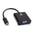 Фото #1 товара V7 USB-C male to VGA female Adapter Black - 3.2 Gen 1 (3.1 Gen 1) - USB Type-C - 1920 x 1080 pixels