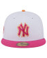 Фото #3 товара Men's White, Pink New York Yankees Old Yankee Stadium 59FIFTY Fitted Hat