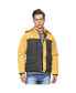 Men's Mustard Yellow & Carbon Black Zip-Front Puffer Jacket