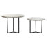 Set of 2 tables DKD Home Decor Beige Grey 76 x 76 x 60 cm