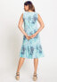 ფოტო #2 პროდუქტის Women's Sleeveless Water Print Dress
