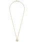 Фото #3 товара Wrapped diamond Cluster Flower (1/10 ct. t.w.) Pendant Necklace in 14k Gold, 16" + 2" extender, Created for Macy's