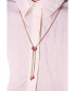 Luv Me Thulite Gemstone Rose Gold Plated Silver Adjustable Heart Women Necklace