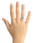 ფოტო #2 პროდუქტის Women's Sky Blue Topaz (2-2/5 ct.t.w.) and Diamond (1/10 ct.t.w.) Ring in Sterling Silver