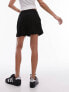 Фото #7 товара Topshop plain linen drawstring short in black