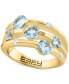 ფოტო #1 პროდუქტის EFFY® Aquamarine (1-5/8 ct. t.w.) & Diamond (1/8 ct. t.w.) Ring in 14k Gold