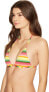 L Space 262282 Womens Itty Reversible Striped Swim Top Multi Size Medium