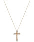 ფოტო #2 პროდუქტის Diamond Cross Pendant Necklace (1 ct. t.w.) in 14k Gold, 16" + 2" extender