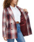 Фото #4 товара Women's Wool Blend Double Breasted Blazer