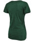 Фото #6 товара Women's Plus Size Heathered Green Oakland Athletics Core Weathered Tri-Blend V-Neck T-shirt