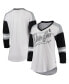 ფოტო #1 პროდუქტის Women's White and Black Chicago White Sox Base Runner 3/4-Sleeve V-Neck T-shirt