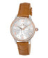 Women's Ruby Genuine Leather Band Watch 1141DRUL