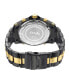 ფოტო #3 პროდუქტის Men's Jet Setter Diamond (2 ct.t.w.) Black Ion-Plated Stainless Steel Watch