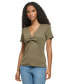 Women's Twist Front V-Neck T-Shirt