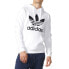 Фото #1 товара Adidas Originals Longsleeve Trefoil Men's Hoodie White-Black ay6474